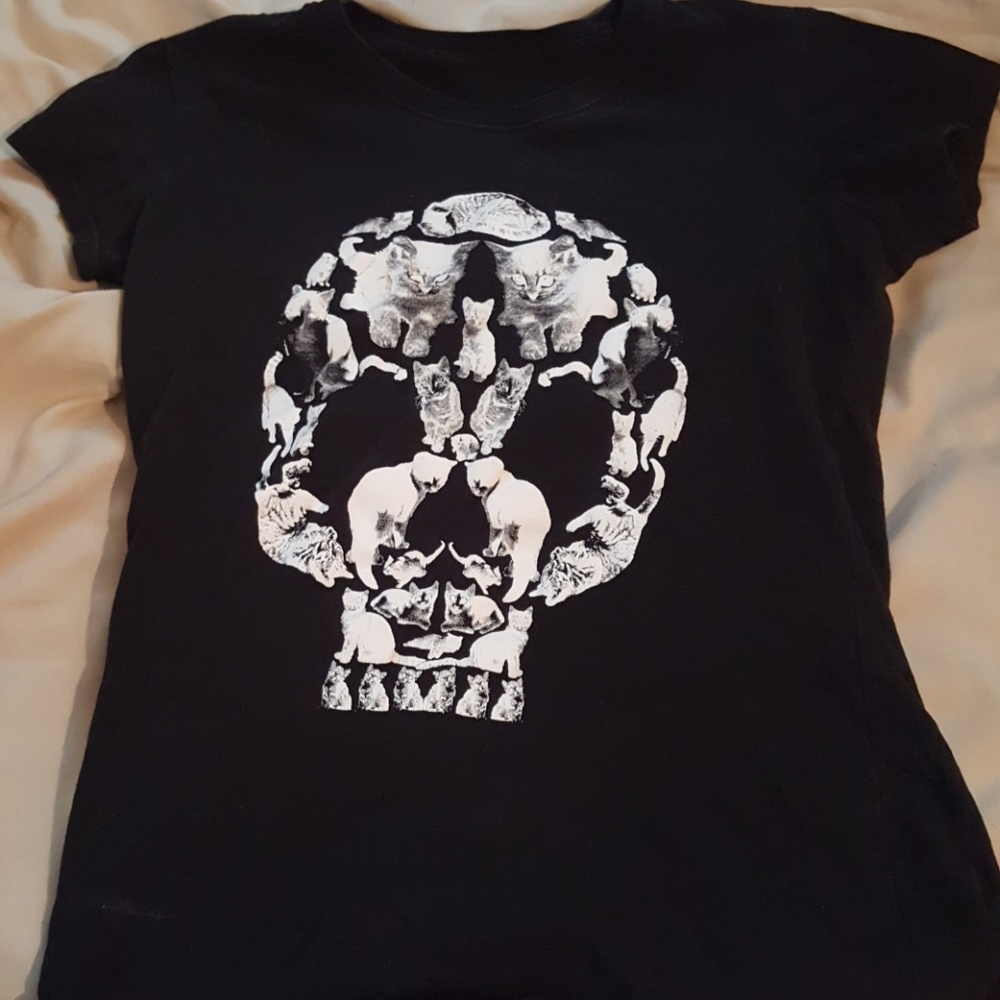 Kitty skull tee